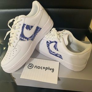 Nike Air Force Blue Bandana Customs